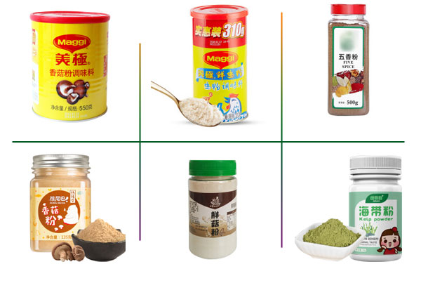 瓶裝香菇粉灌裝機(jī)灌裝樣品展示圖
